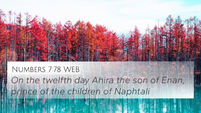 Numbers 7:78 WEB Bible Verse Image