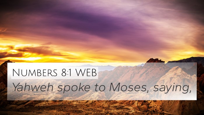 Numbers 8:1 WEB 4K Wallpaper - Yahweh spoke to Moses, - 4K Wallpaper Bible Verse