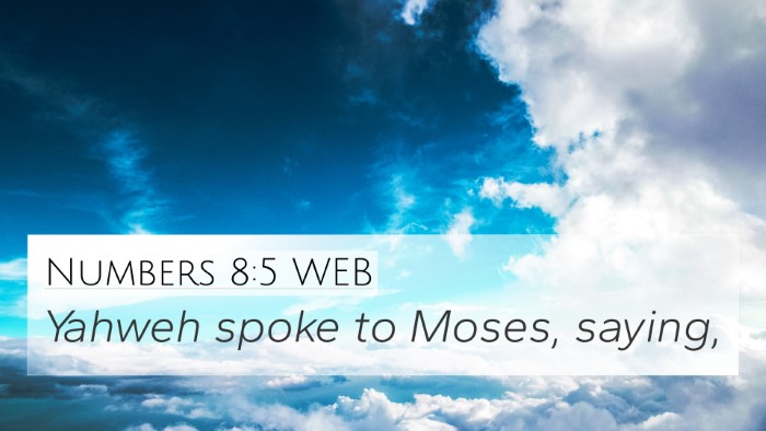 Numbers 8:5 WEB 4K Wallpaper - Yahweh spoke to Moses, - 4K Wallpaper Bible Verse