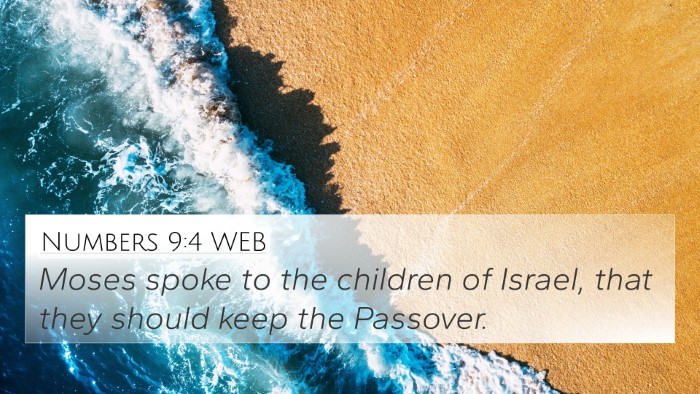 Numbers 9:4 WEB 4K Wallpaper - Moses spoke to the children of Israel, that they - 4K Wallpaper Bible Verse