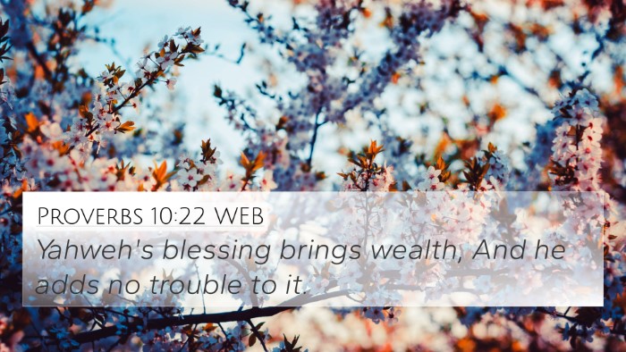 Proverbs 10:22 WEB Bible Verse Image