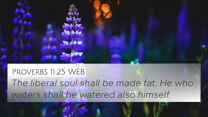 Proverbs 11:25 WEB Bible Verse Image