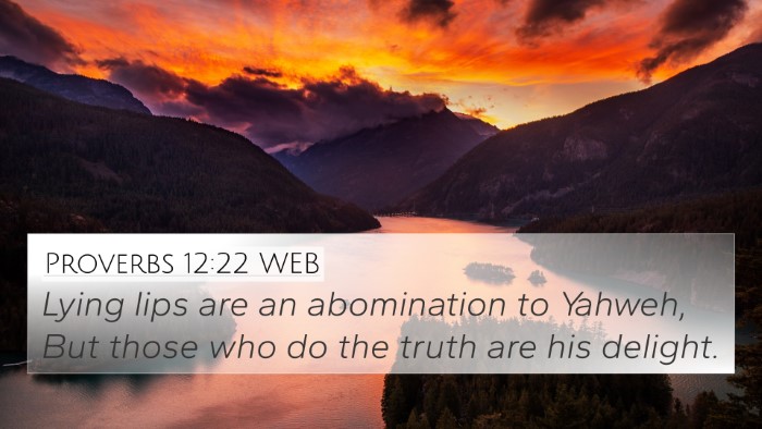 Proverbs 12:22 WEB Bible Verse Image