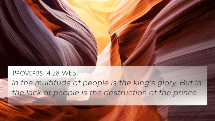 Proverbs 14:28 WEB Bible Verse Image