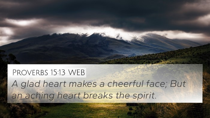 Proverbs 15:13 WEB Bible Verse Image