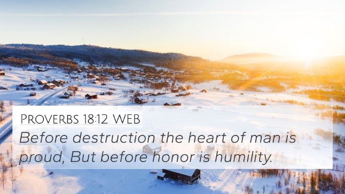 Proverbs 18:12 WEB Bible Verse Image