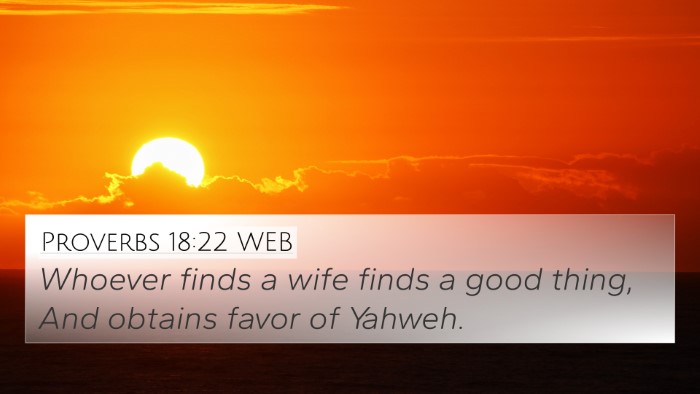 Proverbs 18:22 WEB Bible Verse Image