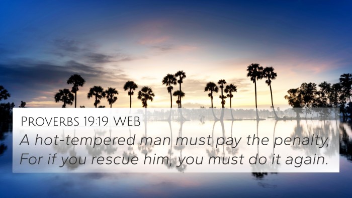 Proverbs 19:19 WEB Bible Verse Image