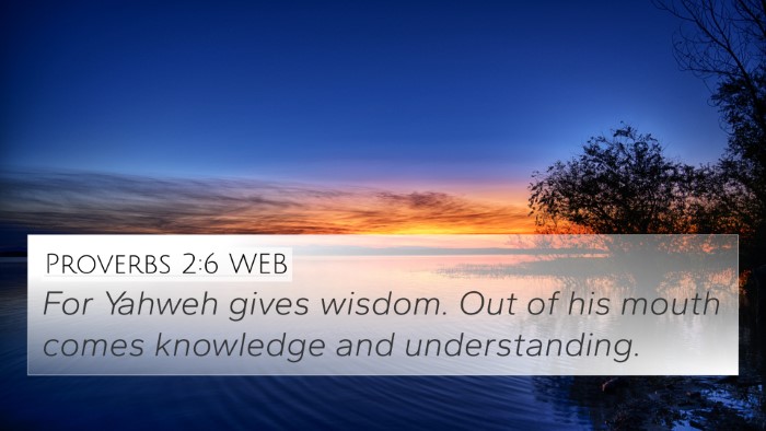 Proverbs 2:6 WEB Bible Verse Image