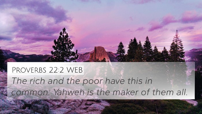 Proverbs 22:2 WEB Bible Verse Image