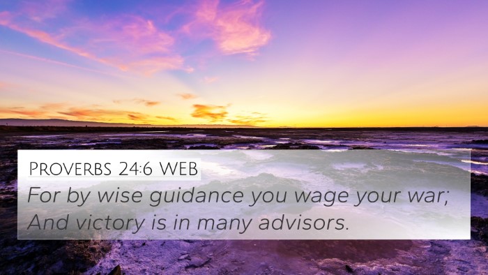 Proverbs 24:6 WEB Bible Verse Image
