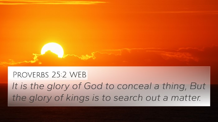 Proverbs 25:2 WEB Bible Verse Image
