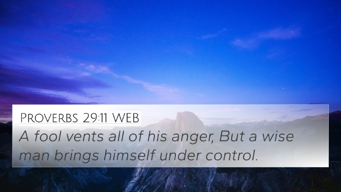 Proverbs 29:11 WEB Bible Verse Image