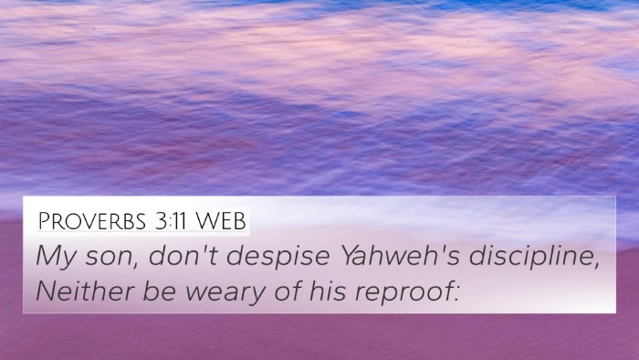 Proverbs 3:11 WEB Bible Verse Image