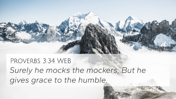 Proverbs 3:34 WEB Bible Verse Image