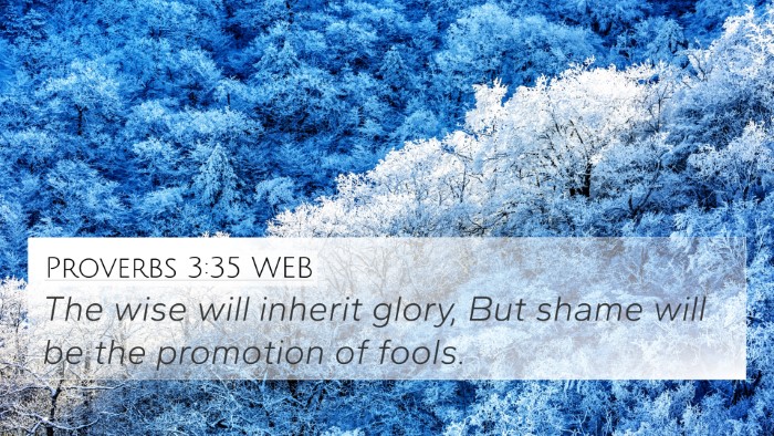 Proverbs 3:35 WEB Bible Verse Image