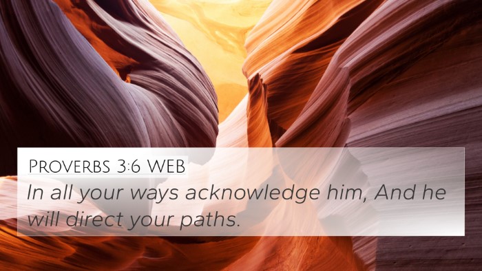 Proverbs 3:6 WEB Bible Verse Image