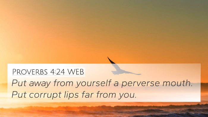 Proverbs 4:24 WEB Bible Verse Image