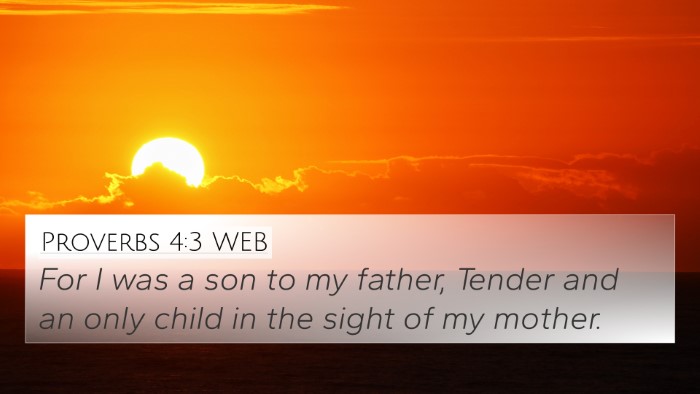 Proverbs 4:3 WEB Bible Verse Image