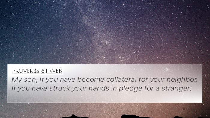 Proverbs 6:1 WEB Bible Verse Image