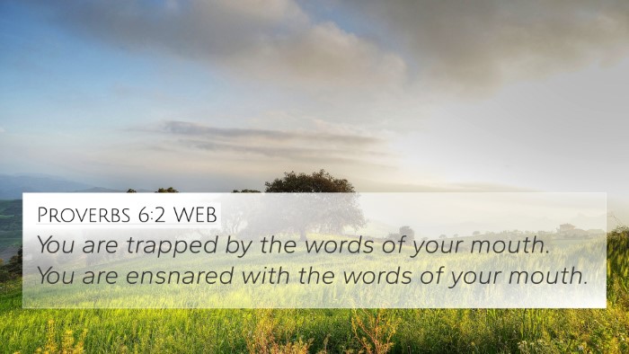 Proverbs 6:2 WEB Bible Verse Image