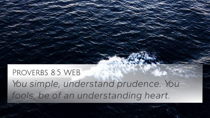 Proverbs 8:5 WEB Bible Verse Image