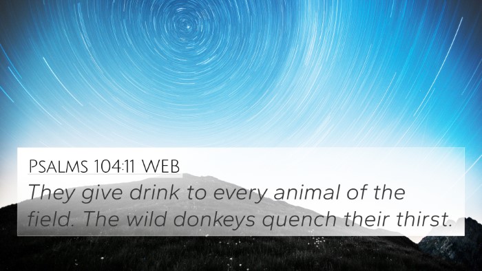 Psalms 104:11 WEB Bible Verse Image