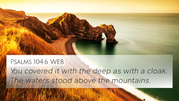 Psalms 104:6 WEB Bible Verse Image