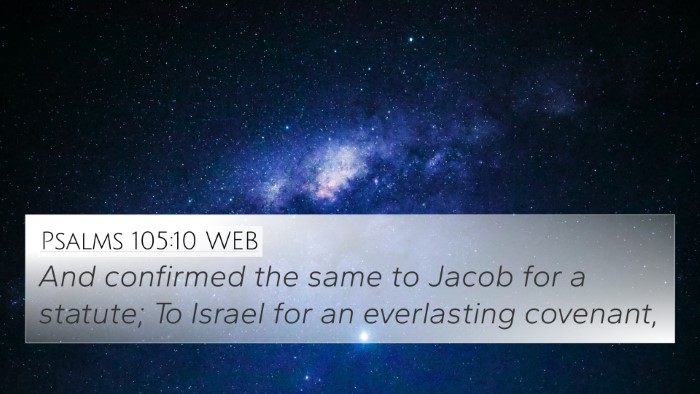 Psalms 105:10 WEB 4K Wallpaper - And confirmed the same to Jacob for a statute; To - 4K Wallpaper Bible Verse