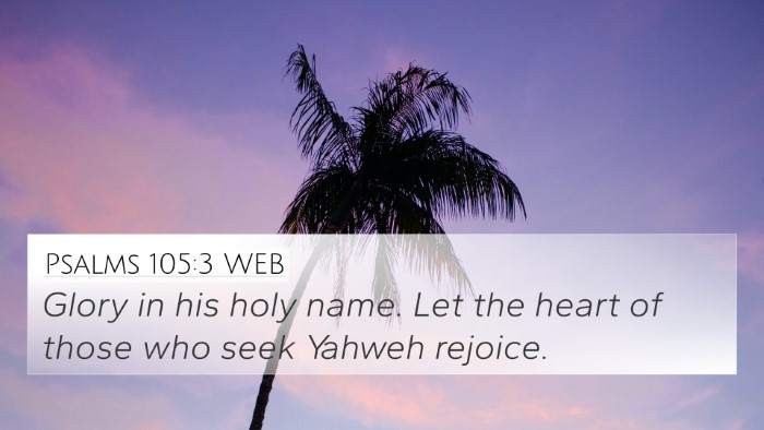 Psalms 105:3 WEB Bible Verse Image