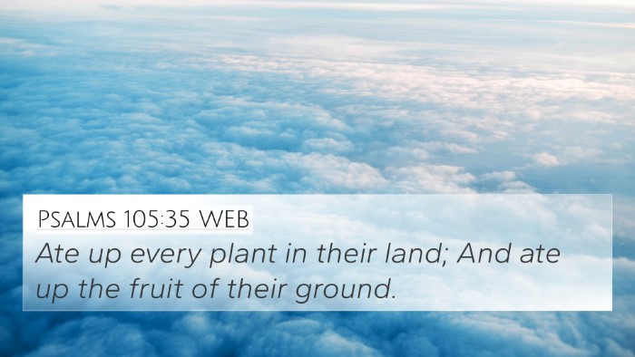 Psalms 105:35 WEB 4K Wallpaper - Ate up every plant in their land; And ate up the - 4K Wallpaper Bible Verse