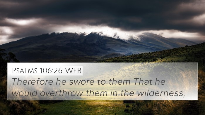 Psalms 106:26 WEB Bible Verse Image