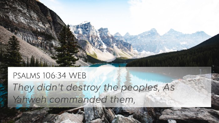 Psalms 106:34 WEB Bible Verse Image