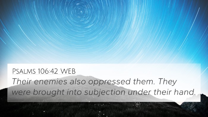 Psalms 106:42 WEB Bible Verse Image