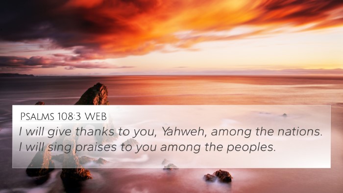 Psalms 108:3 WEB Bible Verse Image