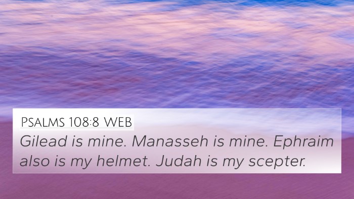 Psalms 108:8 WEB Bible Verse Image