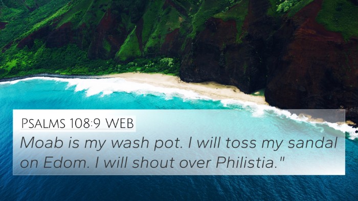 Psalms 108:9 WEB Bible Verse Image