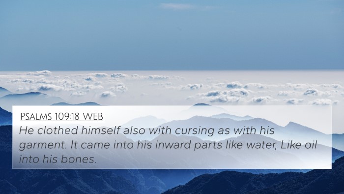 Psalms 109:18 WEB Bible Verse Image