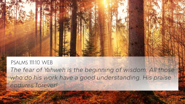 Psalms 111:10 WEB Bible Verse Image