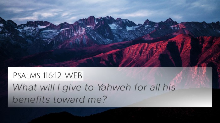 Psalms 116:12 WEB Bible Verse Image