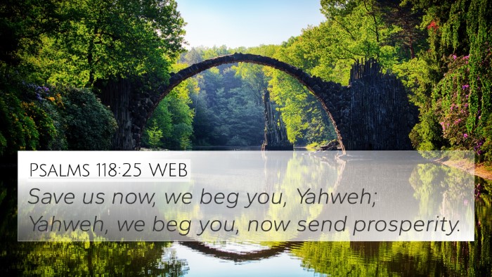 Psalms 118:25 WEB Bible Verse Image