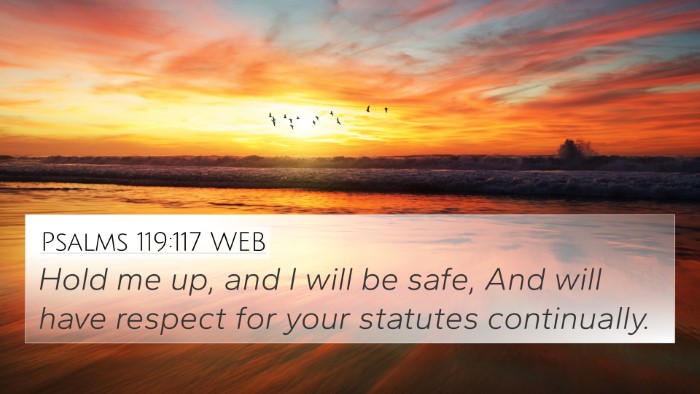 Psalms 119:117 WEB Bible Verse Image