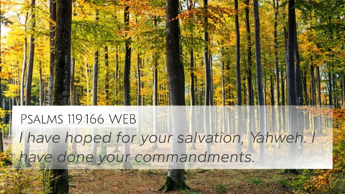 Psalms 119:166 WEB Bible Verse Image