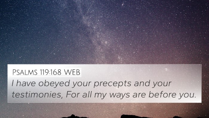 Psalms 119:168 WEB 4K Wallpaper - I have obeyed your precepts and your testimonies, - 4K Wallpaper Bible Verse