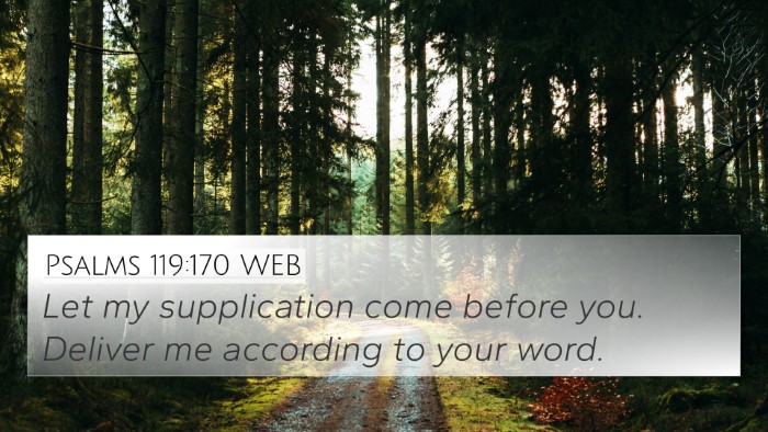 Psalms 119:170 WEB 4K Wallpaper - Let my supplication come before you. Deliver me - 4K Wallpaper Bible Verse
