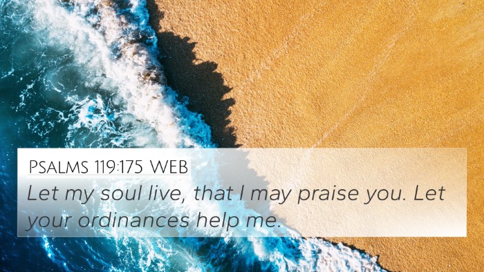 Psalms 119:175 WEB Bible Verse Image