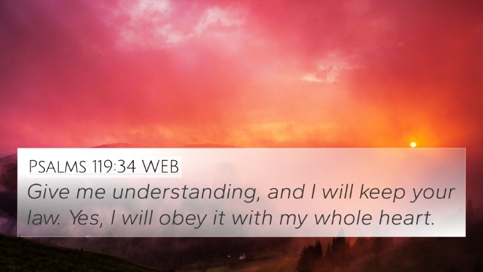 Psalms 119:34 WEB Bible Verse Image