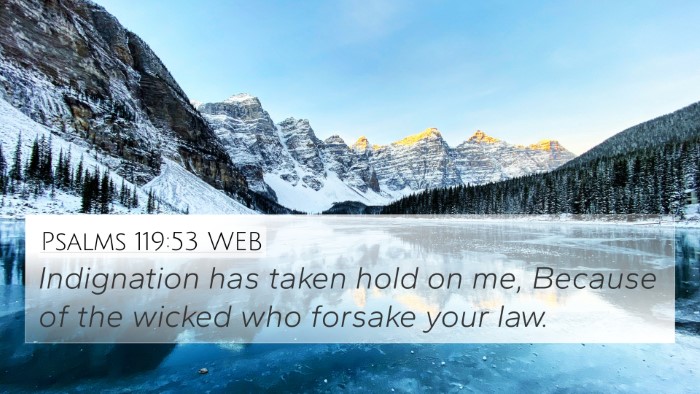 Psalms 119:53 WEB Bible Verse Image