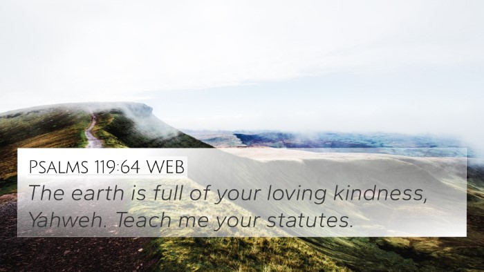 Psalms 119:64 WEB Bible Verse Image