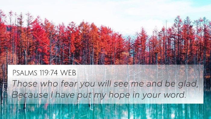 Psalms 119:74 WEB Bible Verse Image